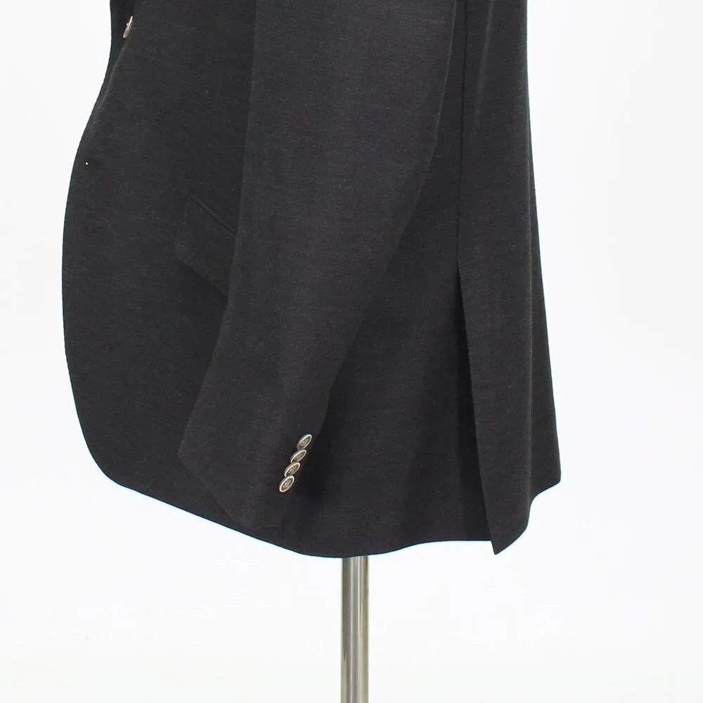 Saks Fifth Avenue 44L Brown Solid 2-Button Sport Coat Blazer Jacket T663